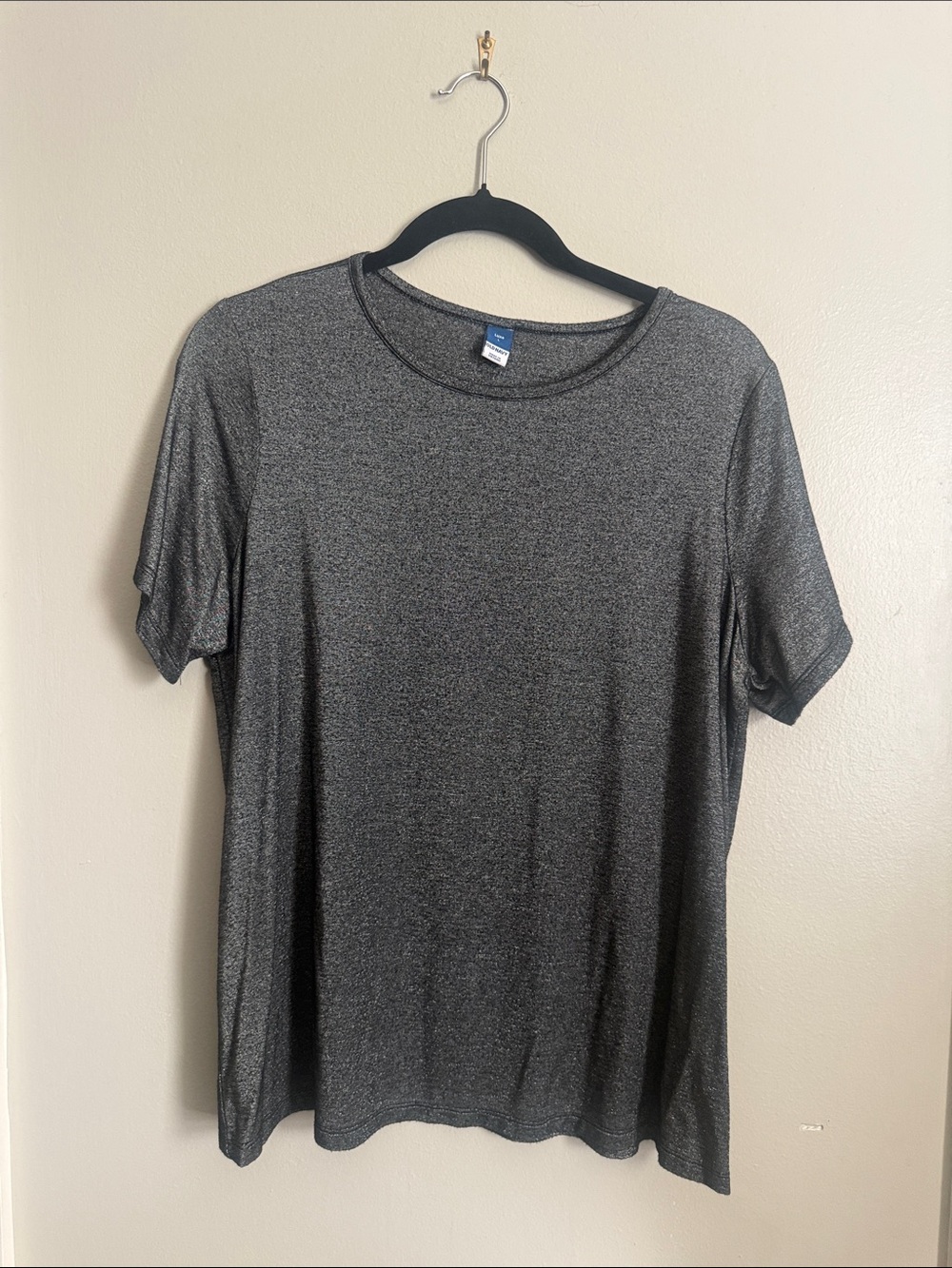 Old Navy Metallic Gray Short Sleeve Tee